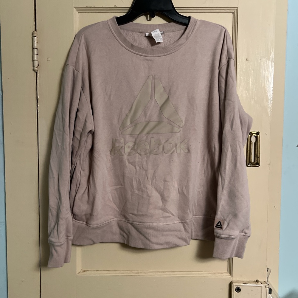 Reebok Women's Light Pink Crew Neck Sweater